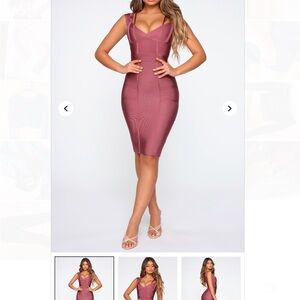 Elegant Mauve Bodycon Dress